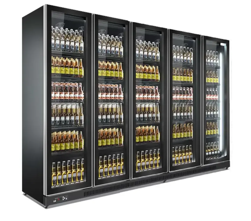Frameless Glass Door Merchandiser / 5 Doors