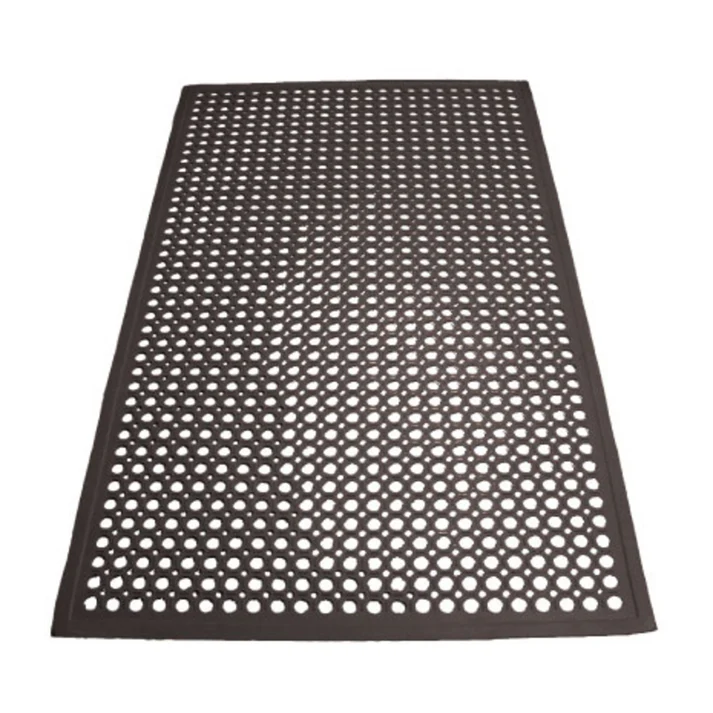 Rubber Floor Mats, Beveled Edge / black