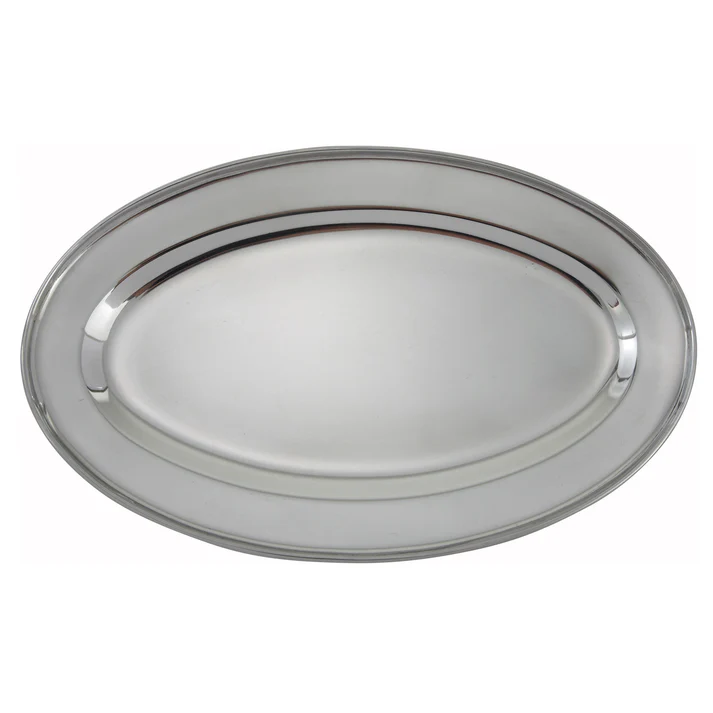  Oval Platter, Stainless Steel / 12"