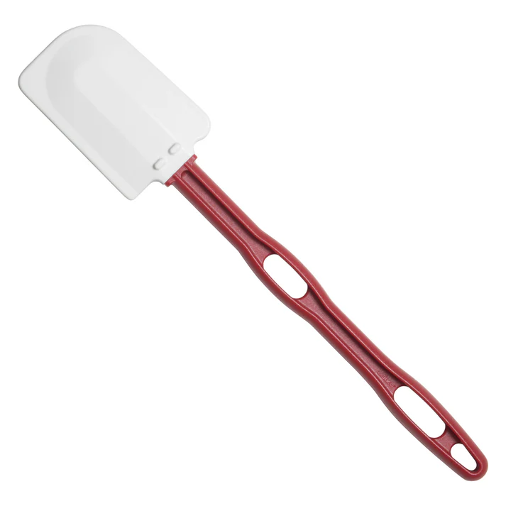 Silicone Scraper, Flat Blade, Heat Resistant, Red Handle, NSF / 14"