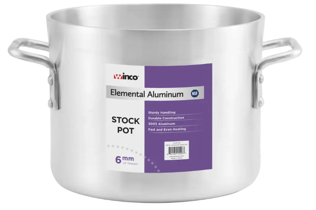 WINCO Elemental Aluminum Stock Pot -6mm- / 60 Qt