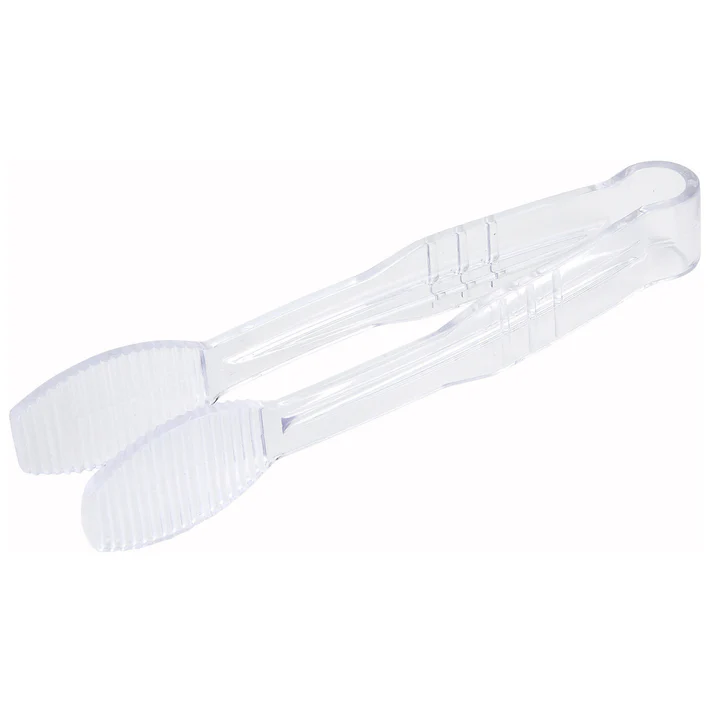 6" Flat Tongs, Polycarbonate / Clear