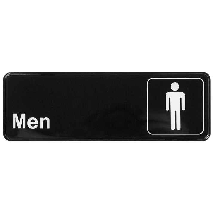 Information Signs 3"x 9" / Men