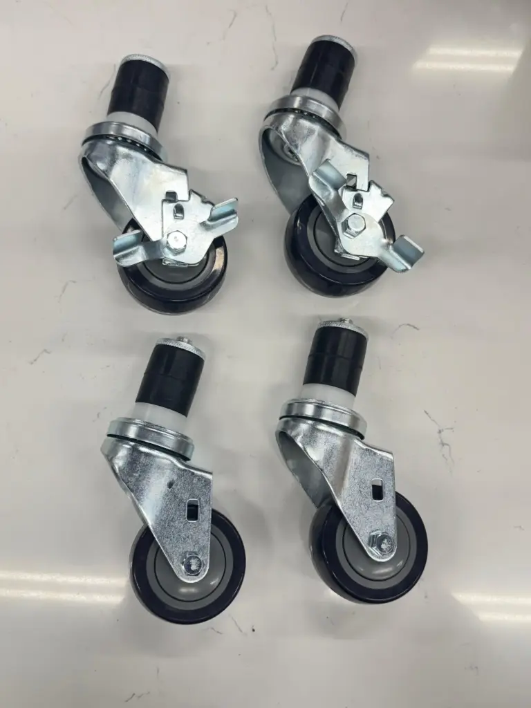 3" Caster for Stainless Steel Table, Set of 4/Box, 2 wheels with breaks & 2Wheels with no breaks