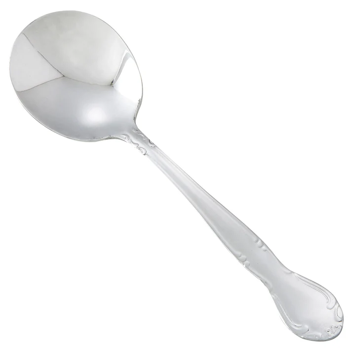 Elegance Mirror Bouillon Spoon, 18/0 Heavyweight