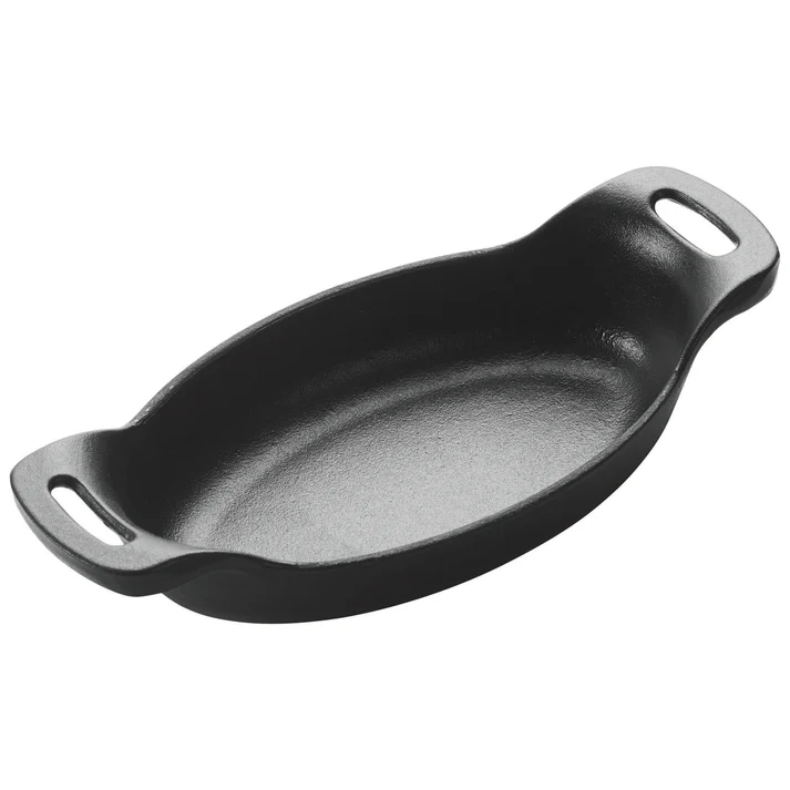 6-1/2" x 4-1/4" FireIron Mini Cast Iron 9oz Oval Server