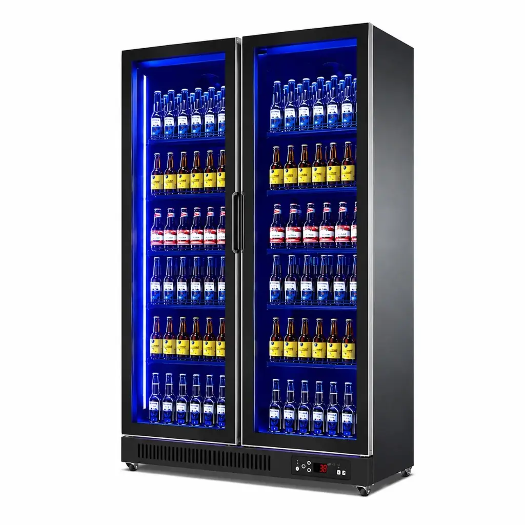Frameless Glass Door Merchandiser Big Doors / 2 Doors