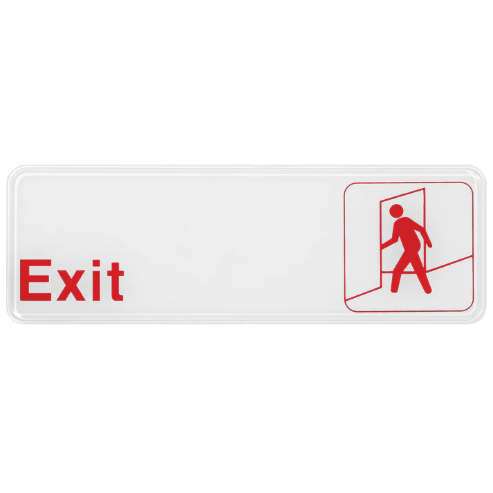 Information Signs, 9"W x 3"H - SGN-381W - Exit