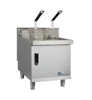 Eurodib TCF30L Full Pot Countertop Gas Fryer w/ 30 lbs Capacity, 2 Baskets, 4 Burners, LP Gas 