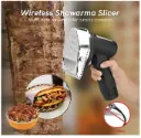 Electric KS100C Shawarma Knife, Cordless Battery Professional Turkish Knife with 2 Blades