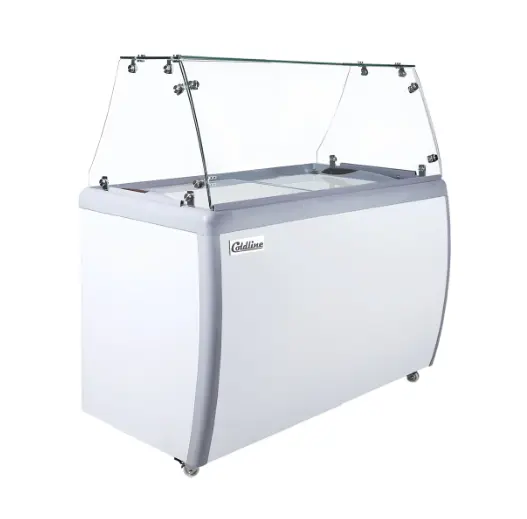 8-Tub Ice Cream Dipping Cabinet Freezer (Without Sneeze Guard)