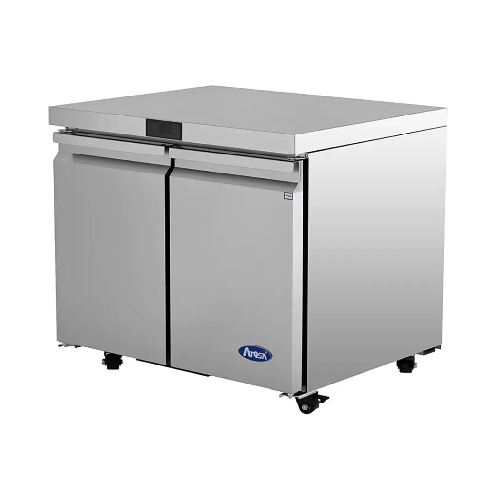 NSF 36 Ins Undercounter 2 Solid Doors Refrigerator AUR-0976