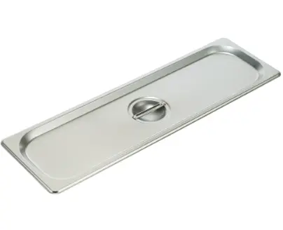 Steam Table Pan Cover, 1/2 size long, solid, 25 gauge standard weight, stainless steel, NSF