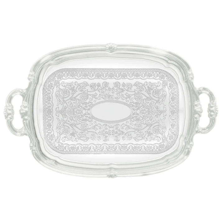 Chrome-Plated Serving Tray - Rectangular, 19-1/2 x 12-1/2