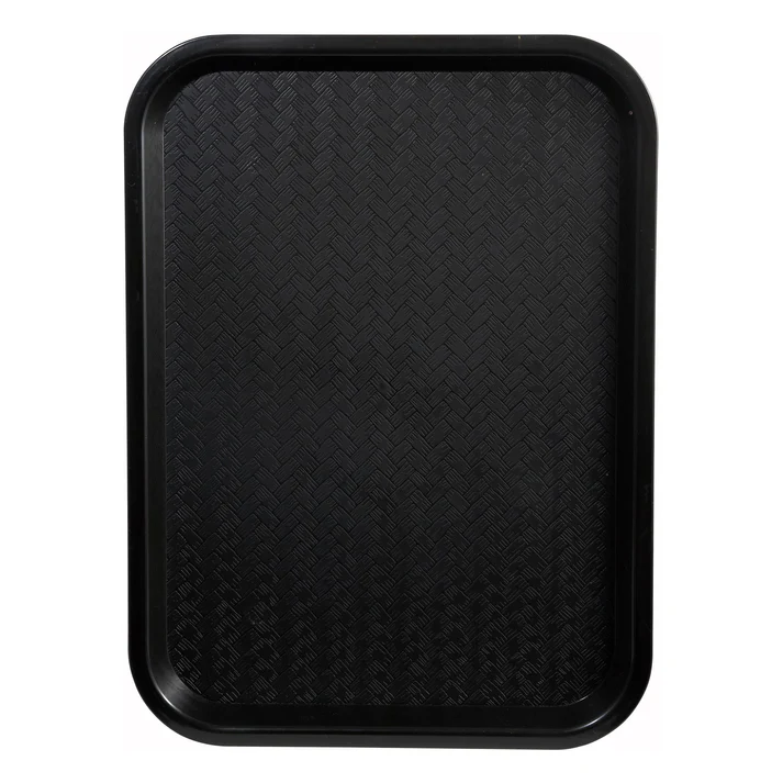 High Quality Plastic Cafeteria Tray - 10" x 14", Black