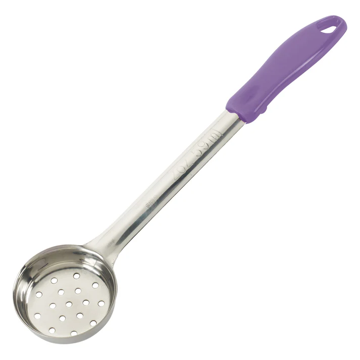 Allergen-Free One-Piece Stainless Steel Portioners - Perforated, 2 oz