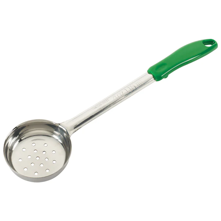 4oz Perf Food Portioner, One-piece, Green, S/S
