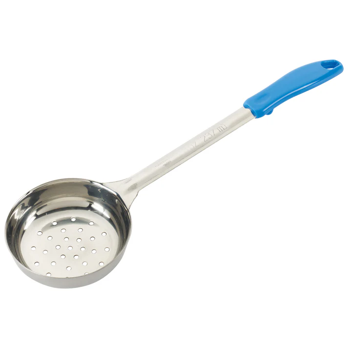 One-Piece Stainless Steel Portioners - Perforated, 8 oz