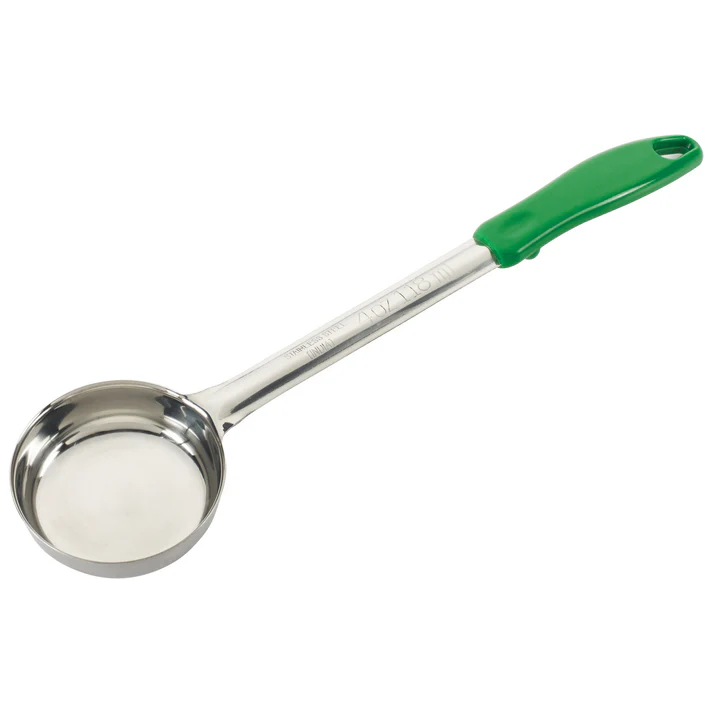 4oz Solid Food Portioner, One-piece, Green, S/S