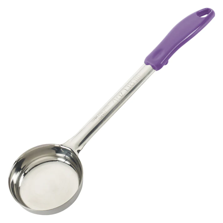  Allergen-Free One-Piece Stainless Steel Portioners - Solid, 4 oz