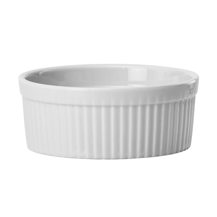 Fluted Ramekin, 10 oz. White Porcelain, -Dozen - 