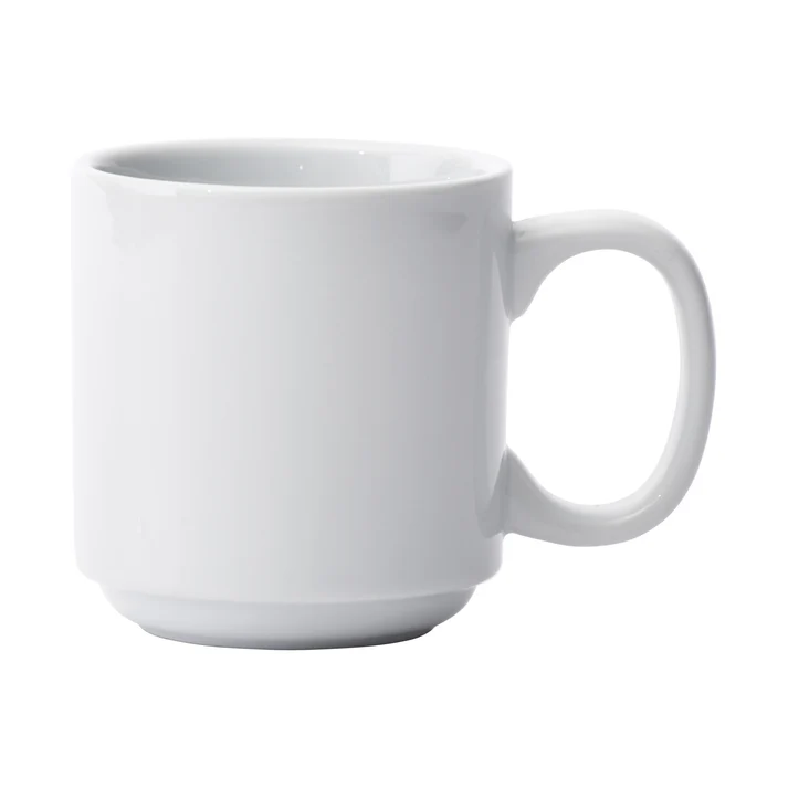 Mangula Stacking Mug, 12 oz, White Porcelain, 36 Pieces/Case