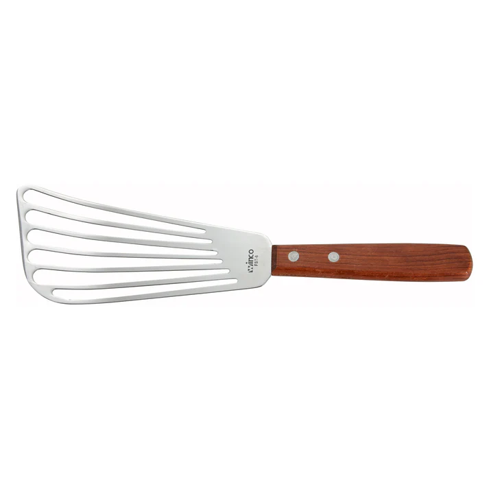 Fish Spatula, Wooden Handle, 6-3/4" x 3-1/4" Blade