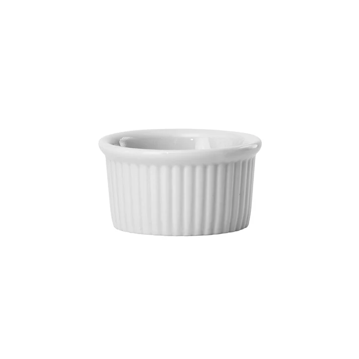 Fluted Ramekin, 1 oz, White Porcelain, 72 Pieces/Case