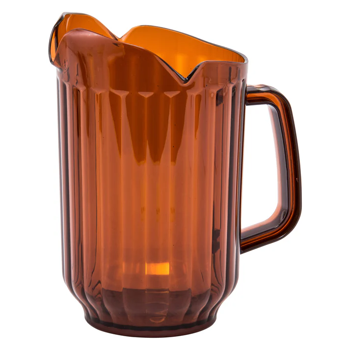 60 oz Triple-Spout Polycarbonate Pitcher, Amber