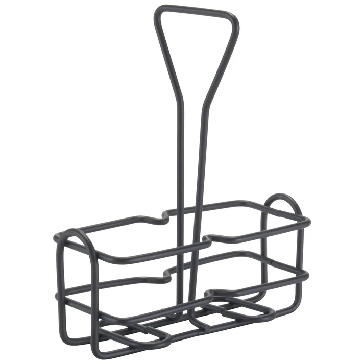 Black Cruet Rack for 6 oz Oil/Vinegar Bottles