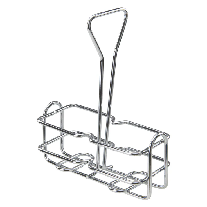  Chrome-Plated Cruet Rack for 6 oz Oil/Vinegar Bottles
