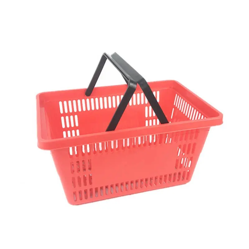 Red Plastic Shopping Basket  
