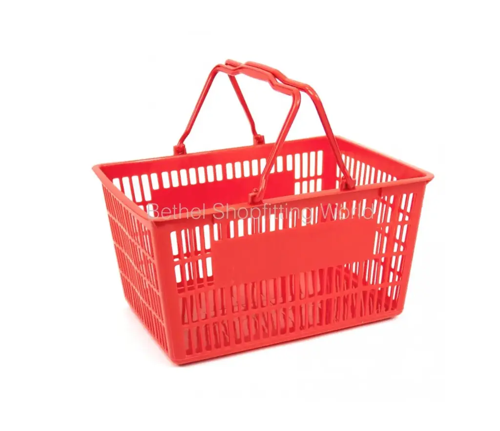 Large Shopping Basket with Plastic Handles 