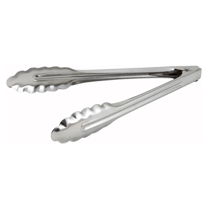 Stainless Steel Utility Tongs, Medium Weight - 9"