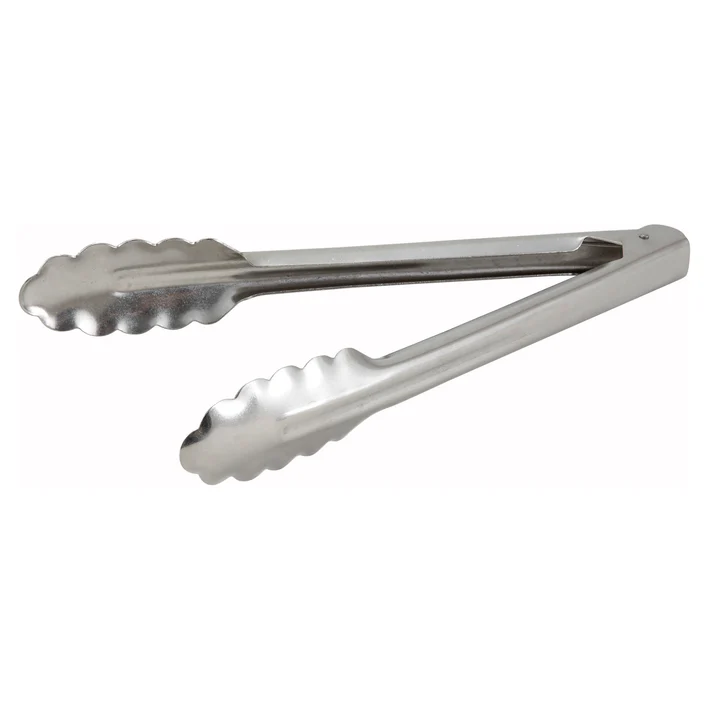 Stainless Steel Utility Tongs, Heavyweight - 9"