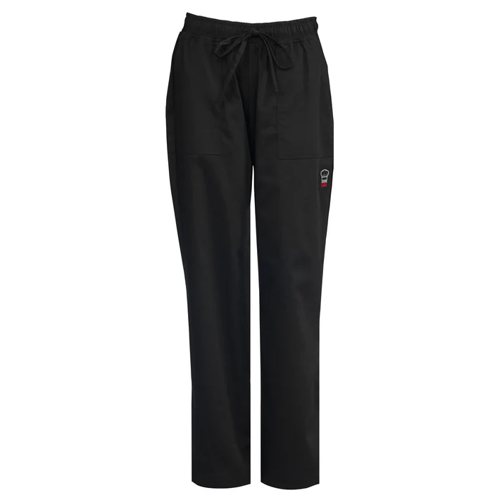 Women's Chef Pants, Black - Medium