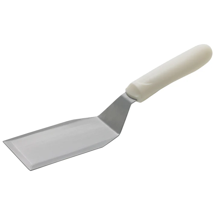 Hamburger Turner w/Offset, White PP Hdl, 5-1/8" x 2-7/8" Blade