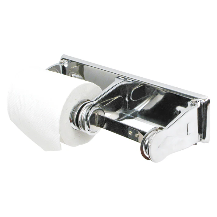Toilet Tissue Holder, Double Roll, Chrome Plated