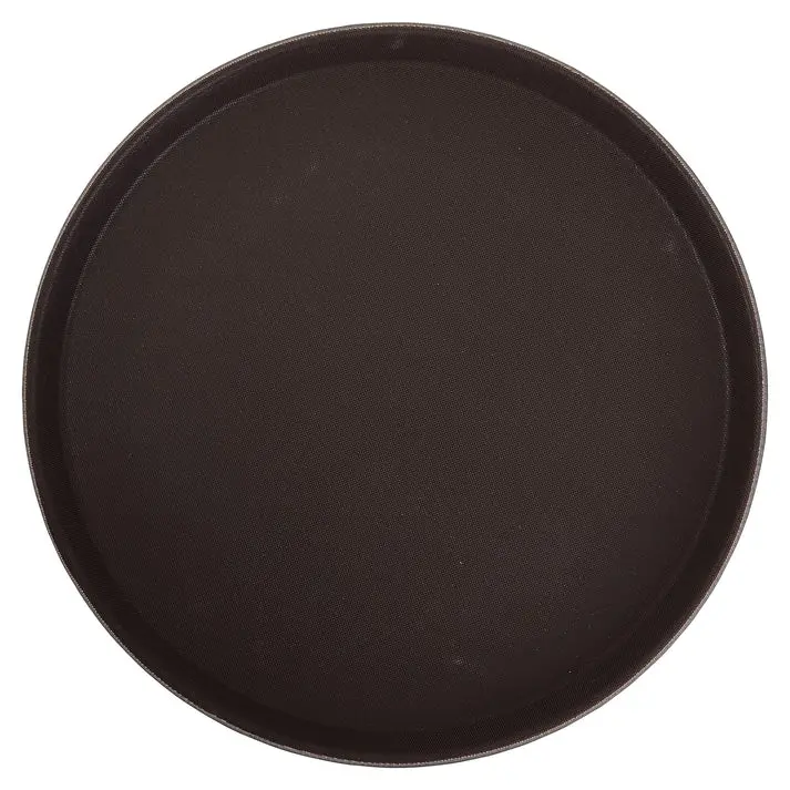 Easy-Hold 14" Round Rubber-Lined Plastic Tray