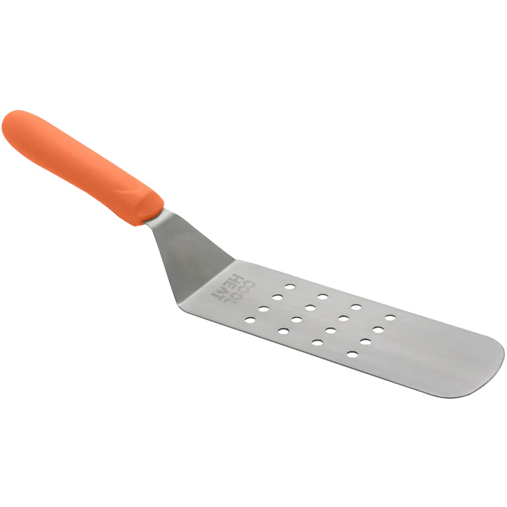 Cool Heat High Heat Flexible Turner with Offset, 8-1/4" x 2-7/8" Perforated Blade