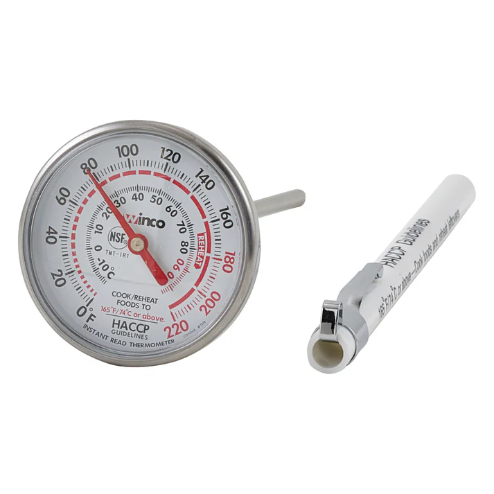 Instant Read Thermometer, 1-3/4" Dial, 5" Probe
