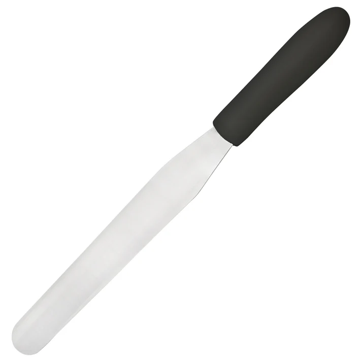 Bakery Spatula, Black Polypropylene Handle - 7-15/16" x 1-1/4"