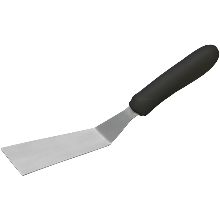Grill Spatula with Offset, Black Polypropylene Handle, 4-1/4" x 2-3/16" Blade