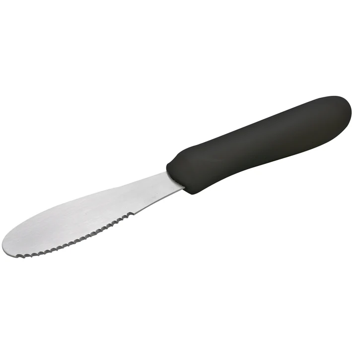 Sandwich Spreader, Black Polypropylene Handle, 3-5/8" x 1-1/4" Blade