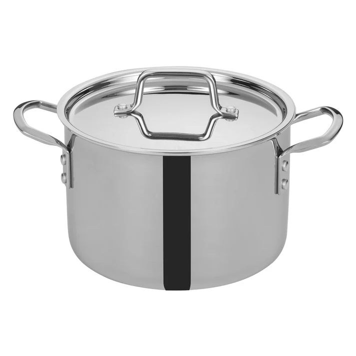 Tri-Gen Tri-Ply Stainless Steel Stock Pot with Cover - 6 Quart 