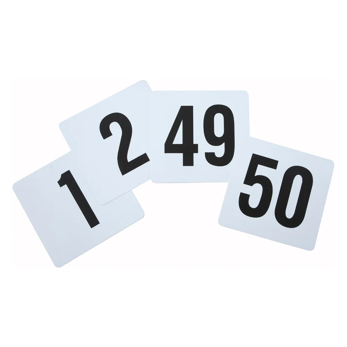Plastic Table Numbers, 1-50