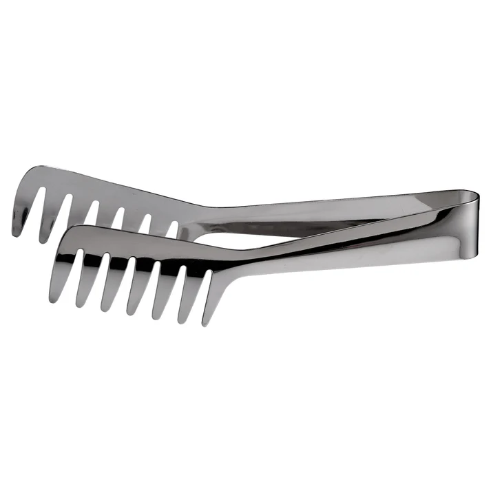 Spaghetti Tongs, Mirror Finish Stainless Steel, 8"