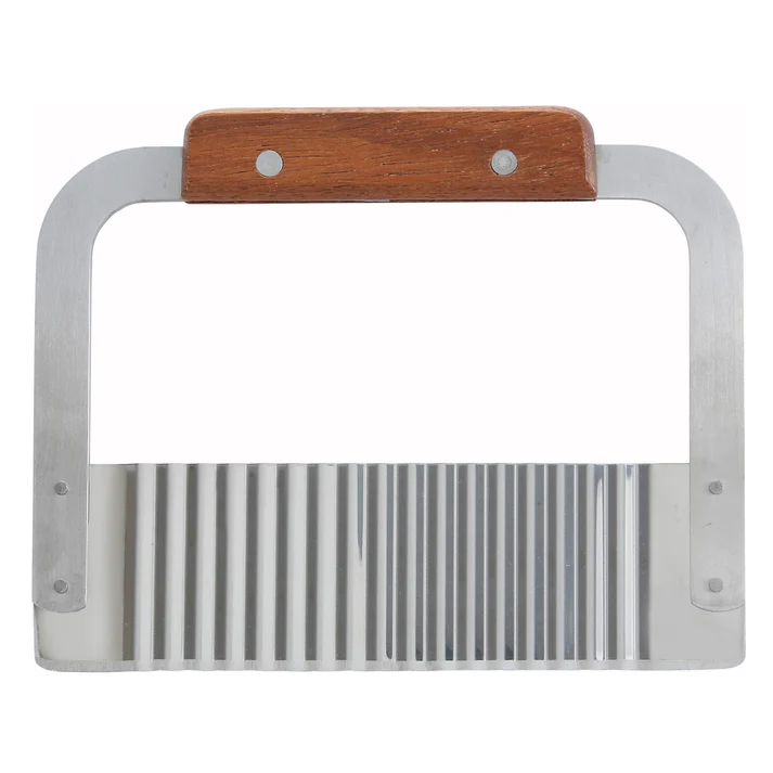 7" Stainless Steel Serrator with Wooden Handle