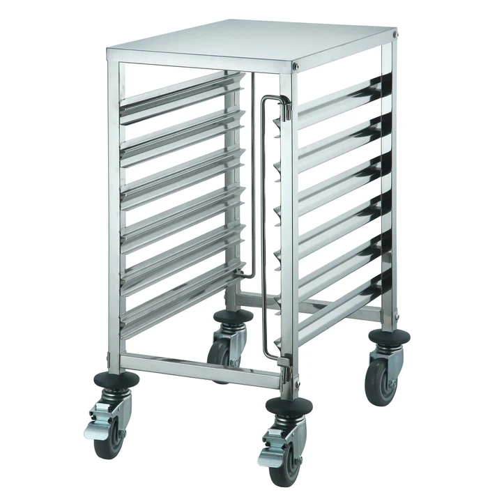 12-Tier End-Load Steam/Food Pan Rack with Brakes