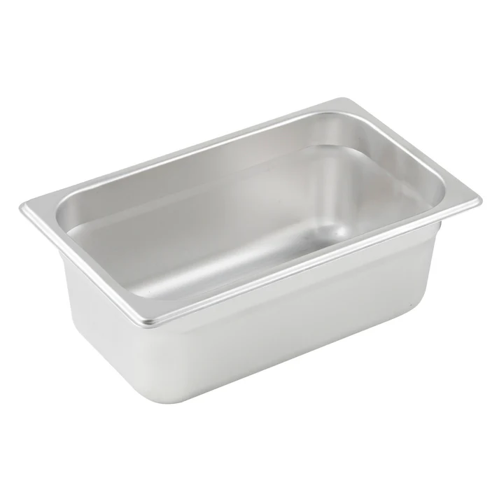 Anti-Jam Steam Pan, 23 Gauge Stainless Steel - 1/4, 4"
